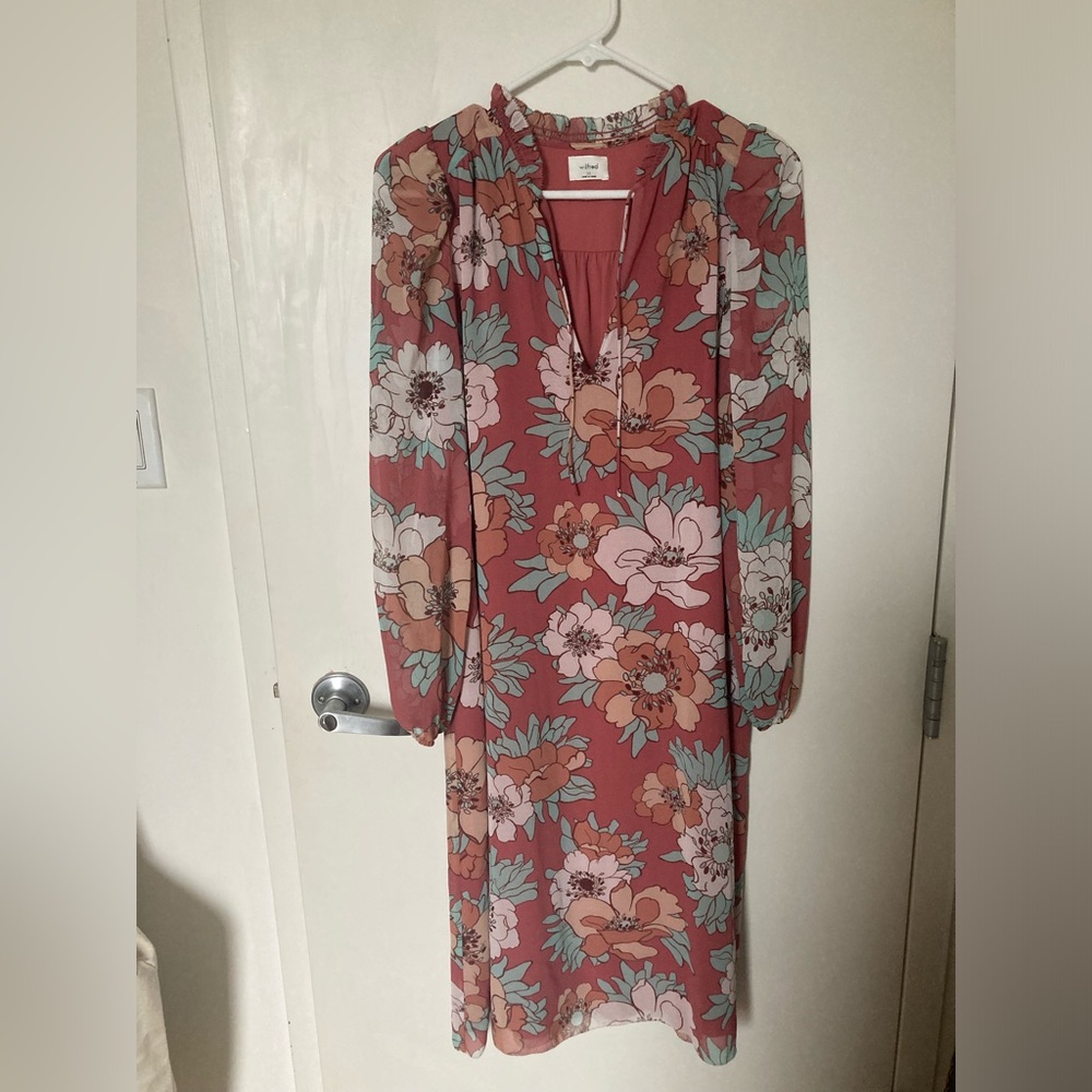 Aritzia floral print midi dress
